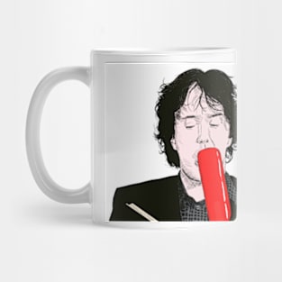 Bernard Black with his wine lolly. Mug